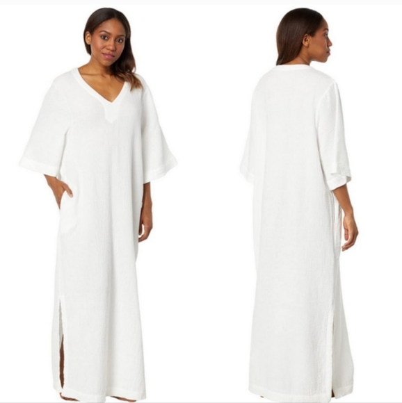 Barefoot Dreams Other - Barefoot Dreams "Sun Soaked" Crinkled Caftan from the Malibu Collection
